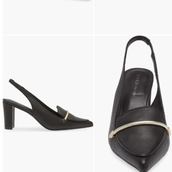 new KOKO + PALENKI  Leather Parisa Heeled Loafers 257 7T4 - Picture 2 of 5